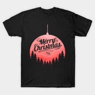 Christmas Ball With Trees Merry Christmas T-Shirt